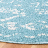 Safavieh Tulum 6'-7" x 6'-7" Rug in Turquoise / Ivory