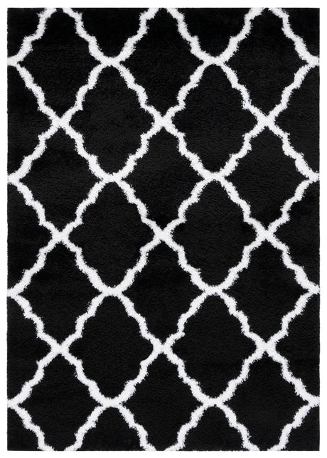 Safavieh Tahoe Shag 4'-0" x 6'-0" Rug in Black / White
