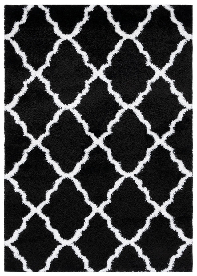 Safavieh Tahoe Shag 4'-0" x 6'-0" Rug in Black / White