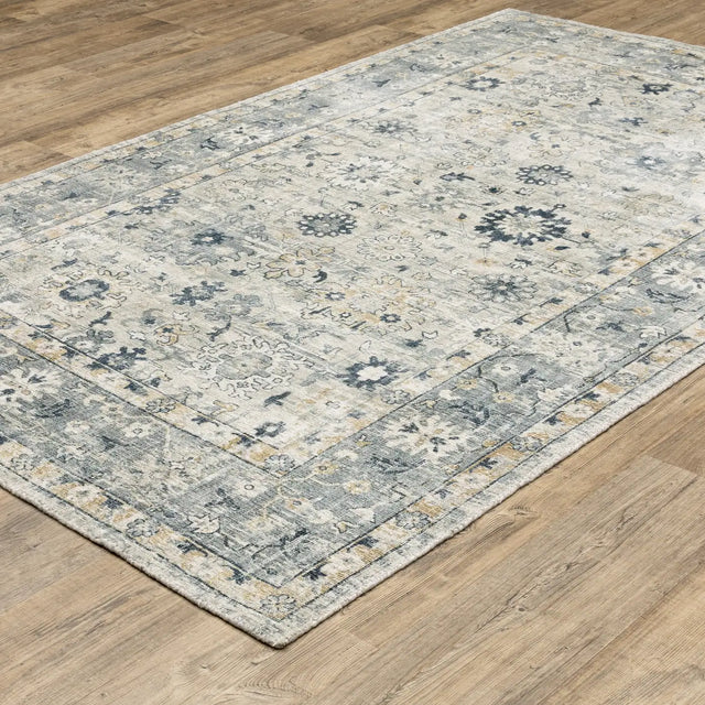 Oriental Weavers Sphinx Windham WIN01 Blue Rugs - angle detail