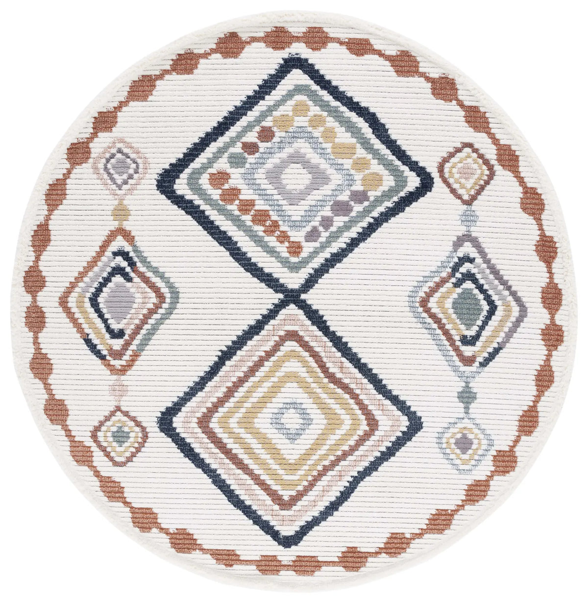 Safavieh Marrakesh 6'-7" x 6'-7" Rug in Ivory / Multi