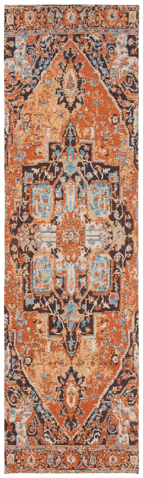 Safavieh Classic Vintage 2'-3" x 6'-0" Rug in Orange / Navy