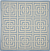 Safavieh Courtyard 6'-7" x 6'-7" Rug in Blue / Bone