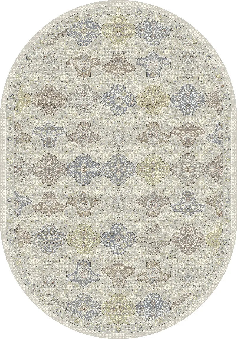 Dynamic Rugs Ancient Garden 57279 Cream/Multi Rug - Oval