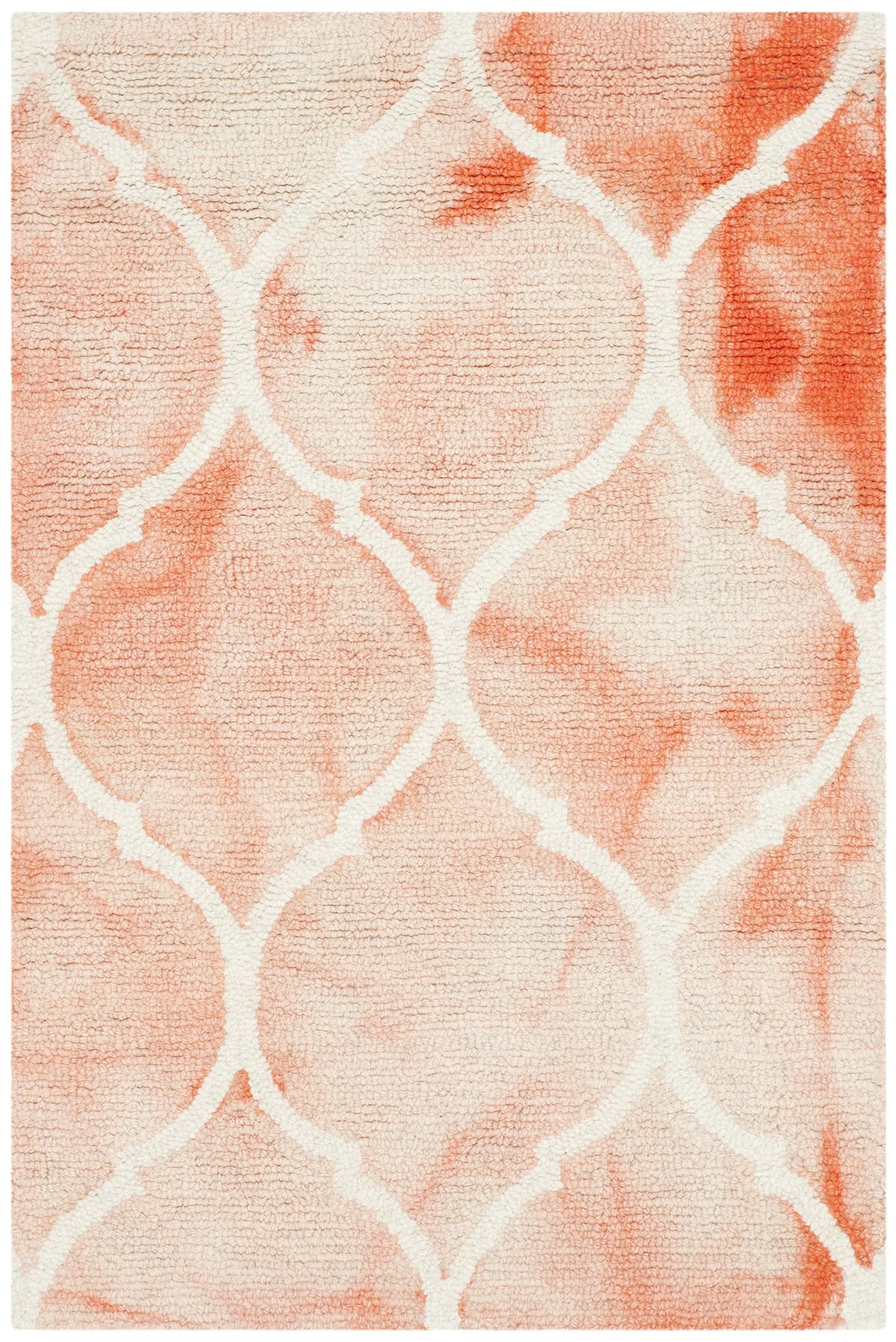 Safavieh Dip Dye 2'-0" x 3'-0" Rug in Orange / Ivory