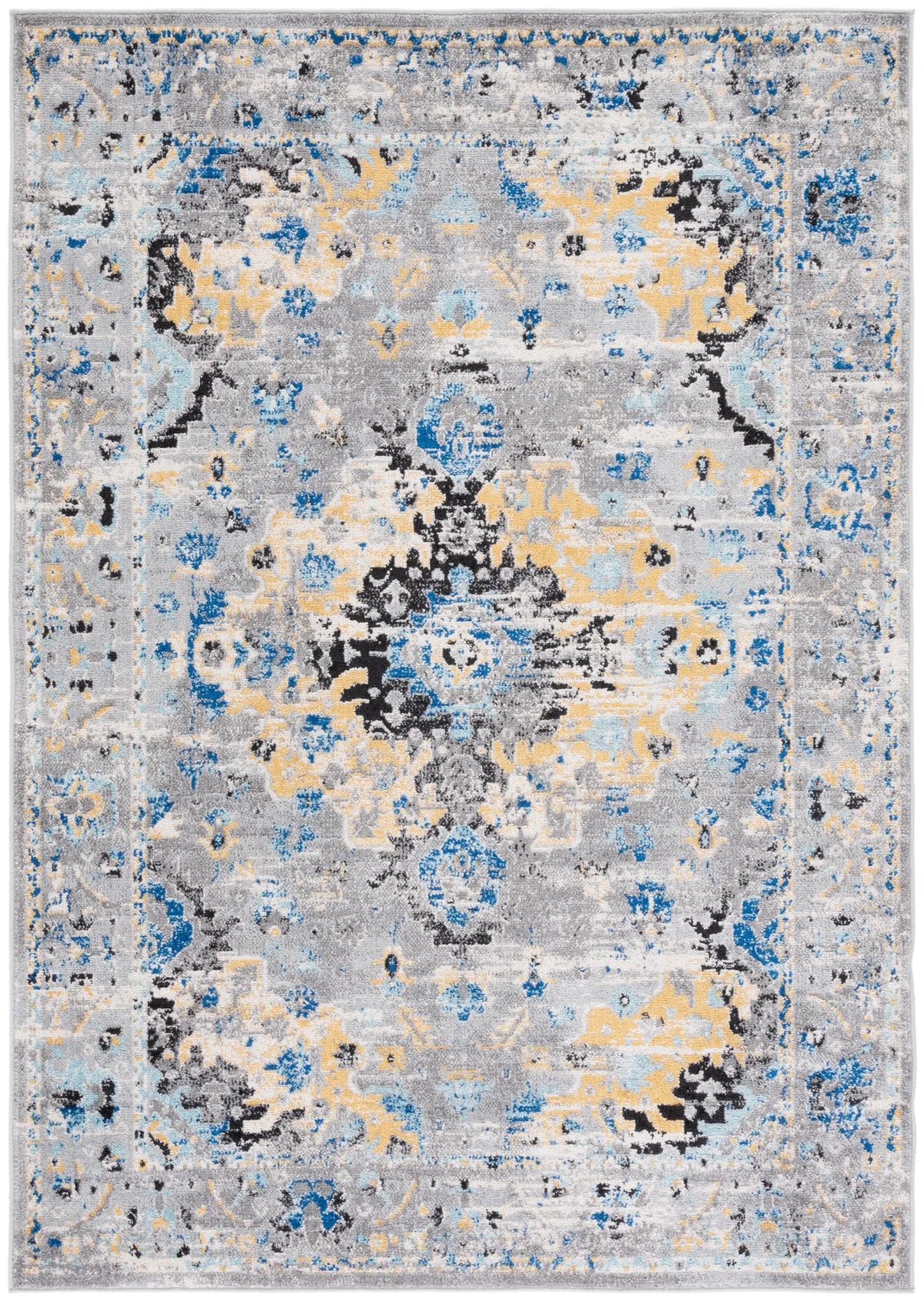 Safavieh Madison 4'-0" x 6'-0" Rug in Grey / Gold