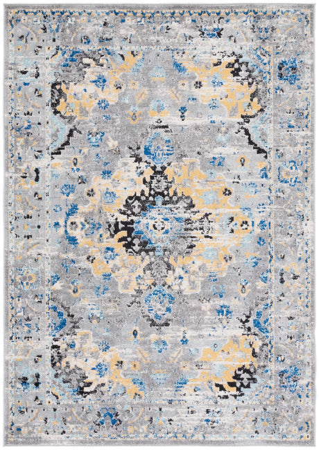 Safavieh Madison 4'-0" x 6'-0" Rug in Grey / Gold