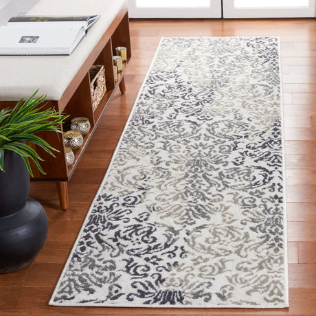 Safavieh Pyramid 2'-2" x 8'-0" Rug in Ivory Grey / Charcoal