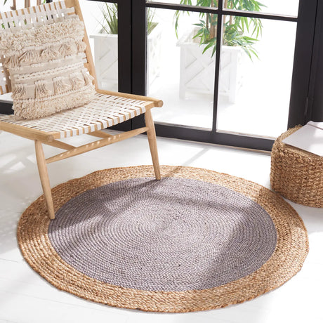 Safavieh Natural Fiber 3'-0" x 3'-0" Rug in Grey / Natural