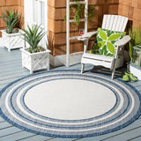 Safavieh Courtyard 10'-0" x 10'-0" Rug in Ivory / Navy