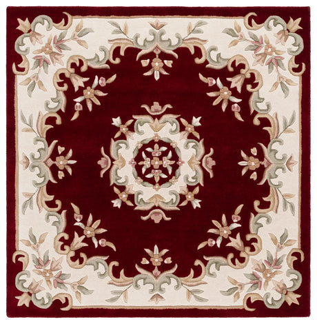Safavieh Aubusson 6'-0" x 6'-0" Rug in Red / Ivory