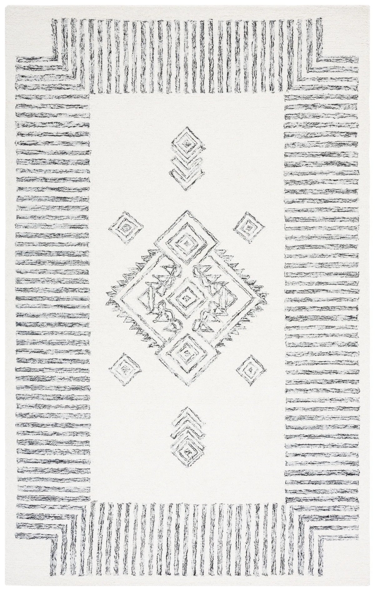Safavieh Casablanca 4'-0" x 6'-0" Rug in Ivory / Black