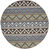 Safavieh Veranda 6'-7" x 6'-7" Rug in Blue / Creme