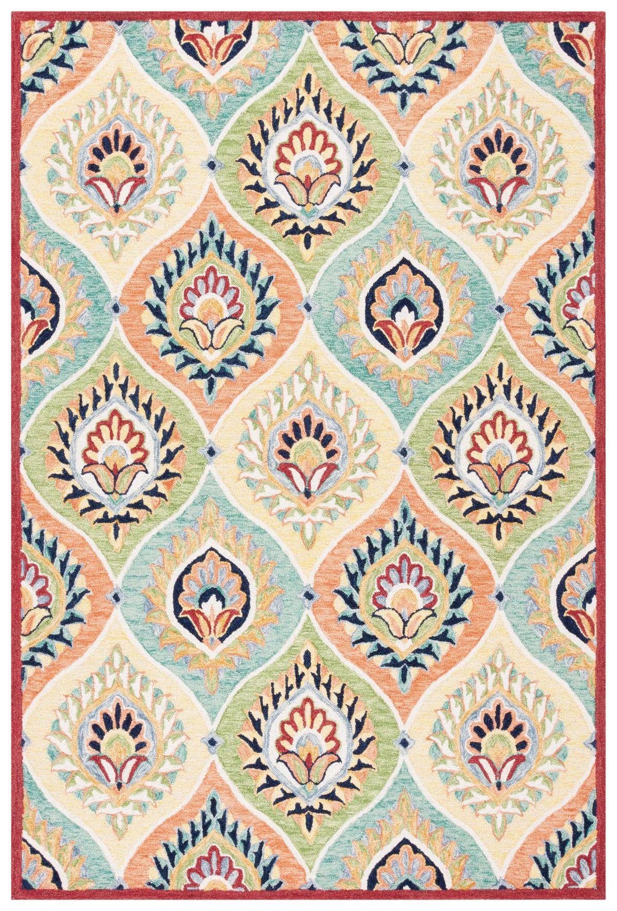 Safavieh Heritage 4'-0" x 6'-0" Rug in Green / Rust