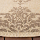 Safavieh Courtyard 5'-3" x 5'-3" Rug in Natural / Brown