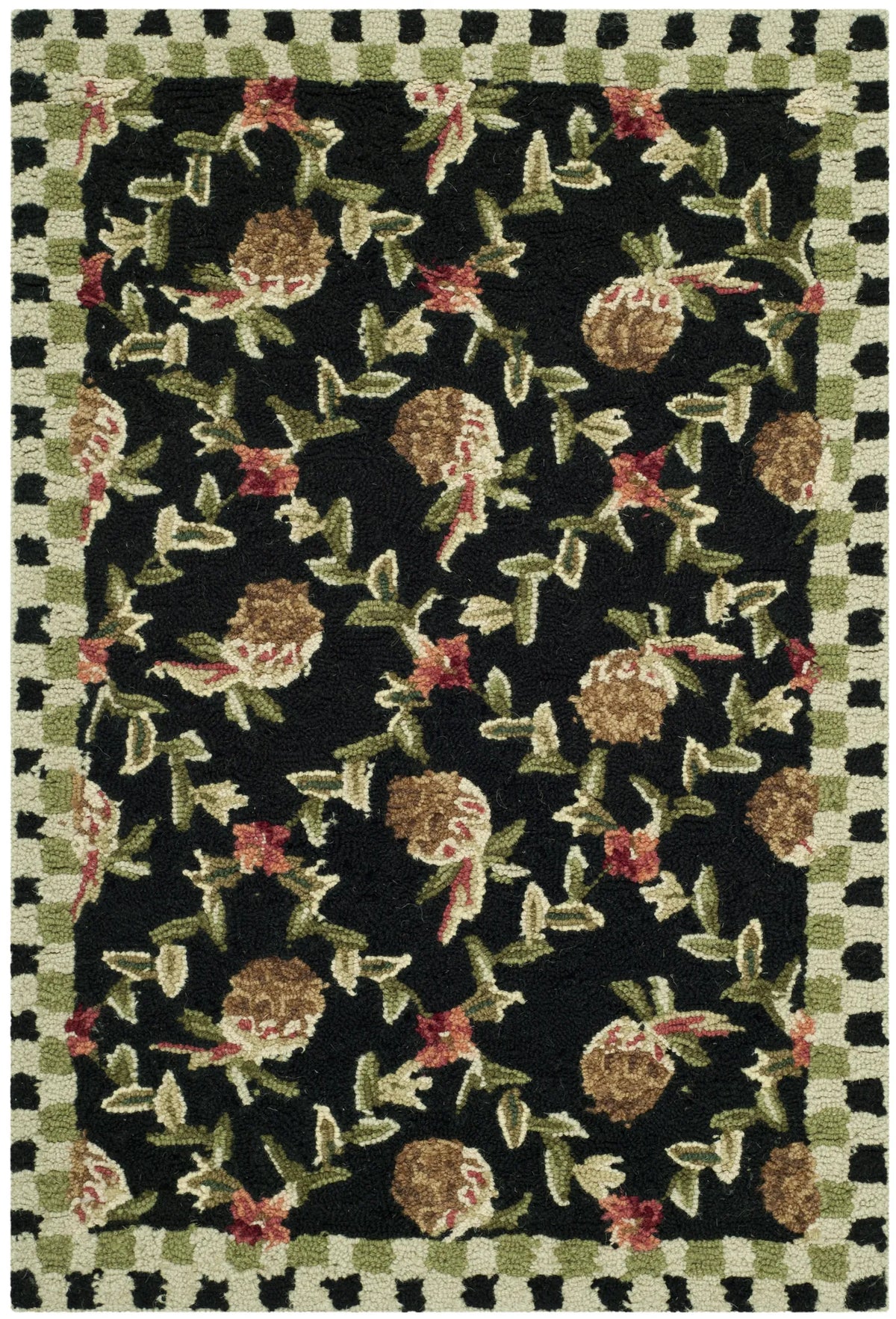 Safavieh Chelsea 1'-8" x 2'-6" Rug in Black / Ivory