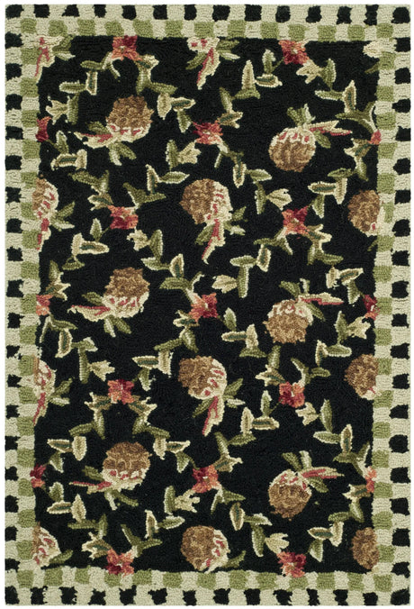 Safavieh Chelsea 1'-8" x 2'-6" Rug in Black / Ivory