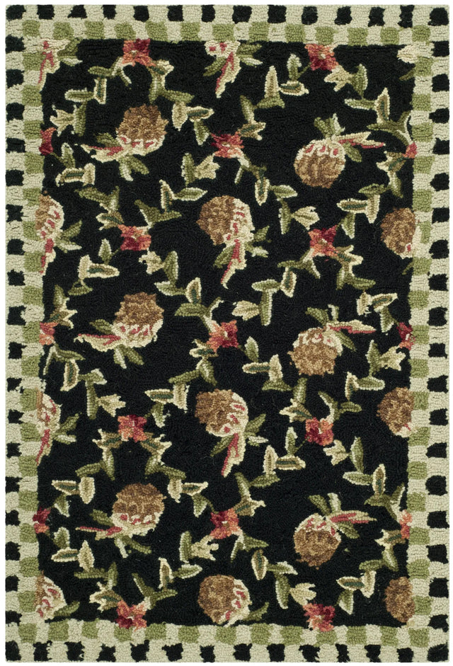 Safavieh Chelsea 1'-8" x 2'-6" Rug in Black / Ivory