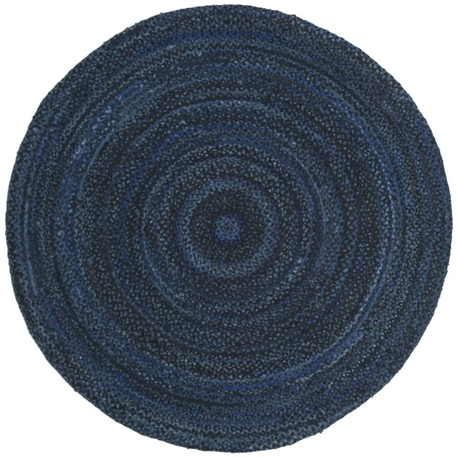 Safavieh Braided 5'-0" x 5'-0" Rug in Navy / Black