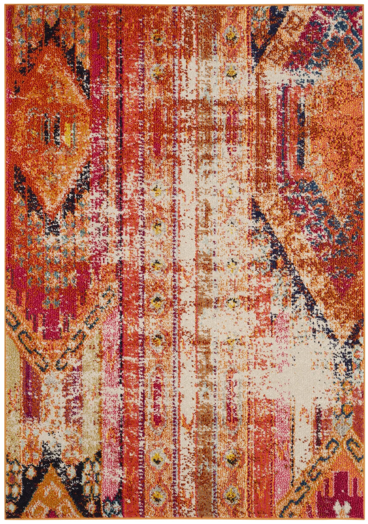 Safavieh Monaco 3'-0" x 5'-0" Rug in Orange / Multi