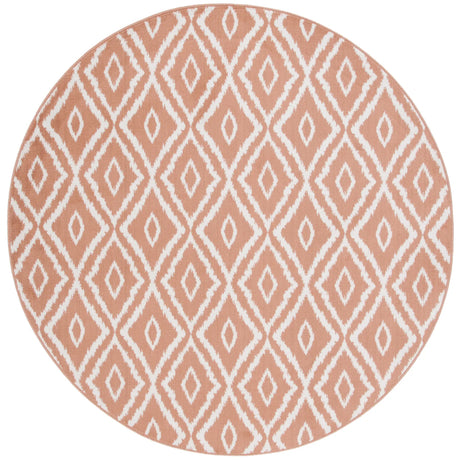 Safavieh Pyramid 6'-7" x 6'-7" Rug in Rust / Ivory