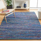 Safavieh Rag Rug 5'-0" x 8'-0" Rug in Turquoise / Black