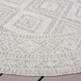 Safavieh Courtyard 6'-7" x 6'-7" Rug in Ivory / Light Grey