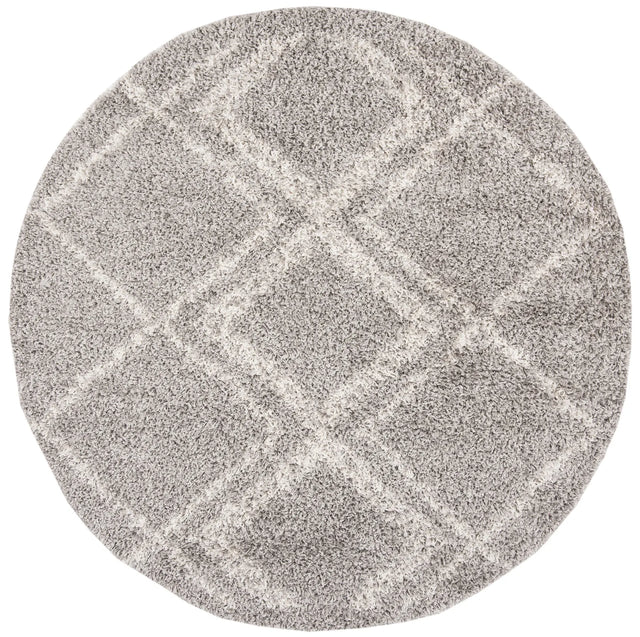 Safavieh Pro Lux Shag 400 6'-7" x 6'-7" Rug in Grey / Cream
