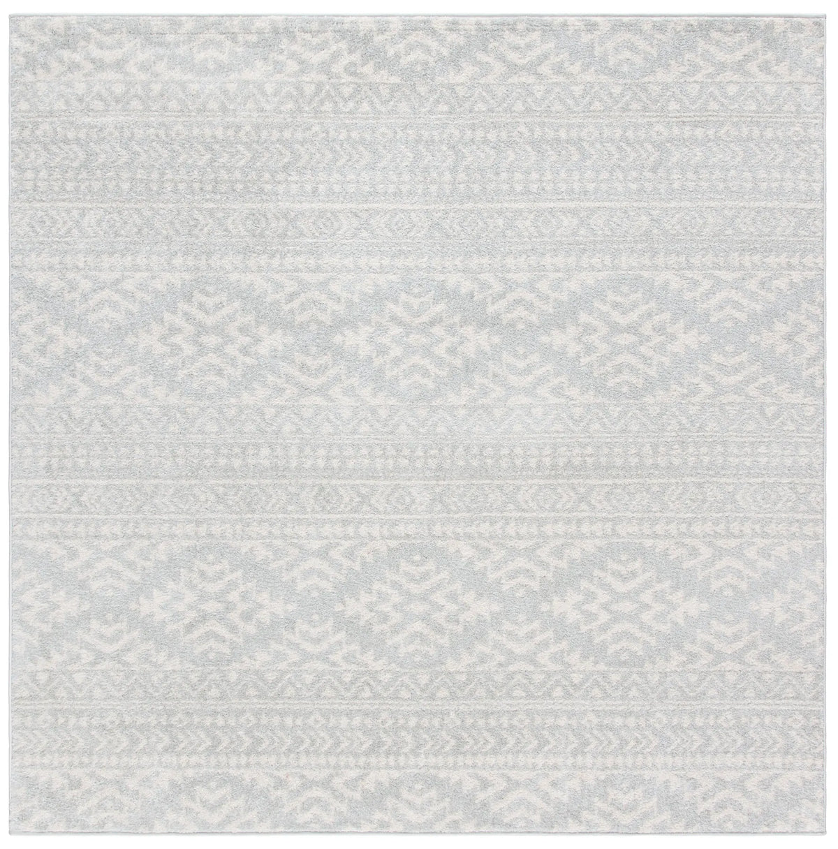 Safavieh Tulum 6'-7" x 6'-7" Rug in Light Grey / Ivory