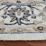 Safavieh Micro-Loop 5'-0" x 5'-0" Rug in Ivory / Navy
