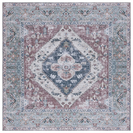 Safavieh Tucson 6'-0" x 6'-0" Rug in Rust / Navy