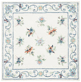 Safavieh Micro-Loop 5'-0" x 5'-0" Rug in Ivory / Grey