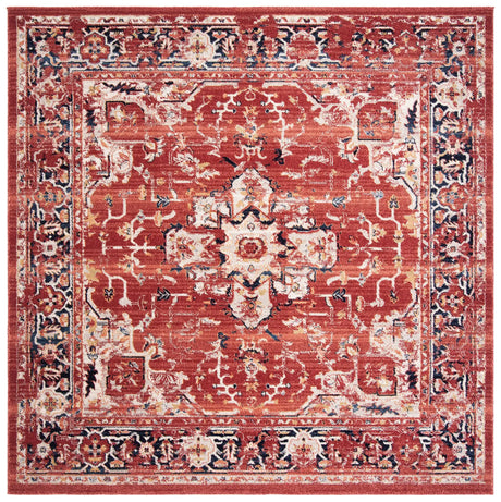 Safavieh Charleston 6'-7" x 6'-7" Rug in Red / Ivory