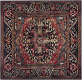 Safavieh Vintage Hamadan 6'-7" x 6'-7" Rug in Red / Multi