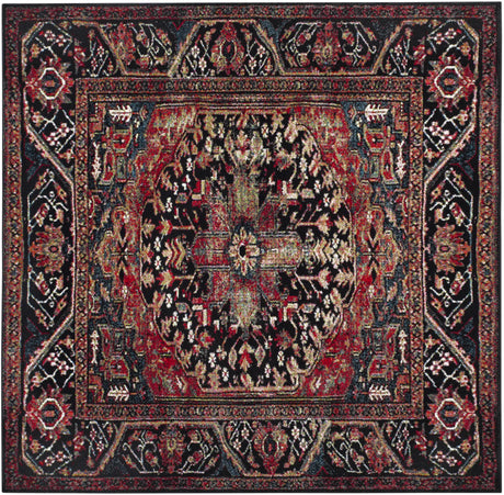 Safavieh Vintage Hamadan 6'-7" x 6'-7" Rug in Red / Multi
