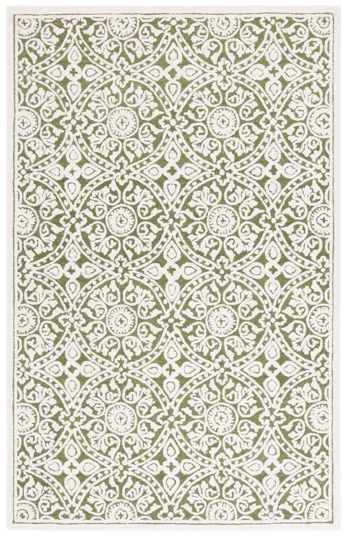 Safavieh Metro 4'-0" x 6'-0" Rug in Green / Ivory