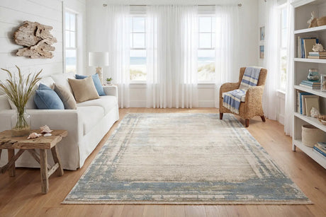 Dynamic Rugs Ruby 2181 Ivory/Blue Rug - Room