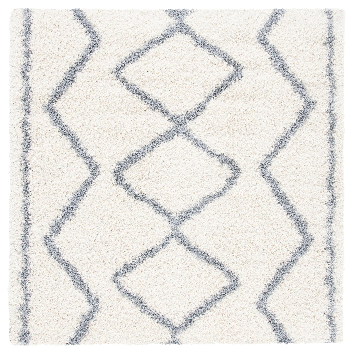 Safavieh Venus Shag 600 6'-7" x 6'-7" Rug in Ivory / Grey