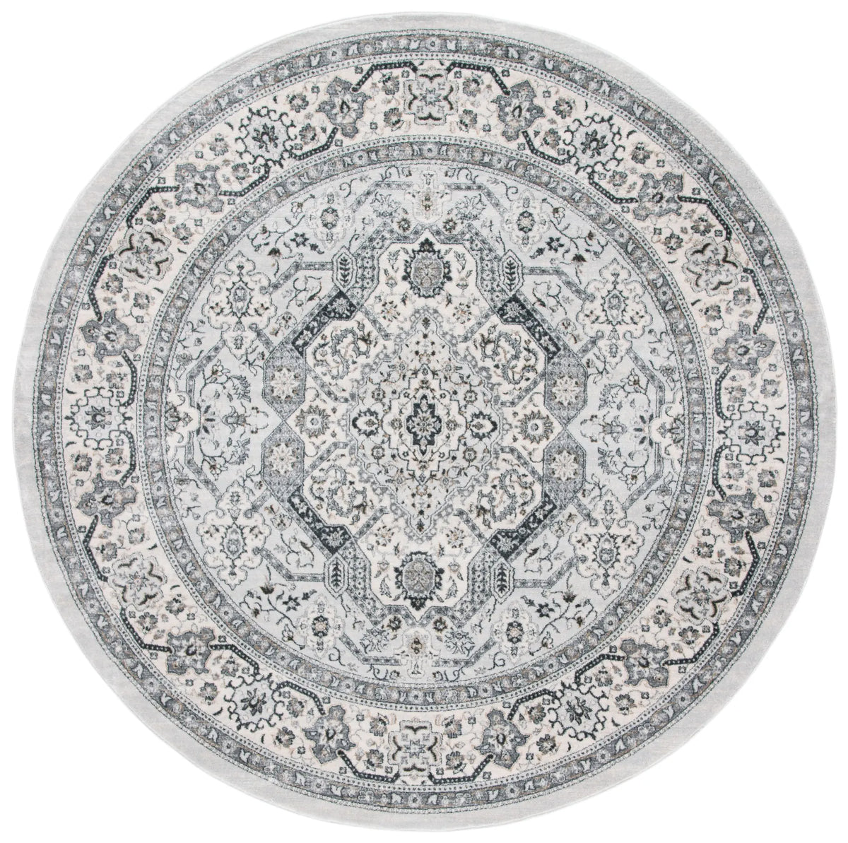 Safavieh Isabella 6'-7" x 6'-7" Rug in Light Grey / Cream