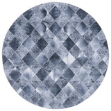 Safavieh Faux Hide 6'-0" x 6'-0" Rug in Grey / Dark Grey