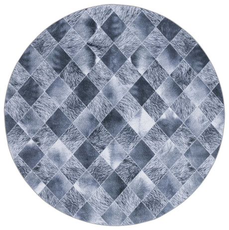Safavieh Faux Hide 6'-0" x 6'-0" Rug in Grey / Dark Grey