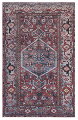 Safavieh Tucson 4'-0" x 6'-0" Rug in Rust / Blue