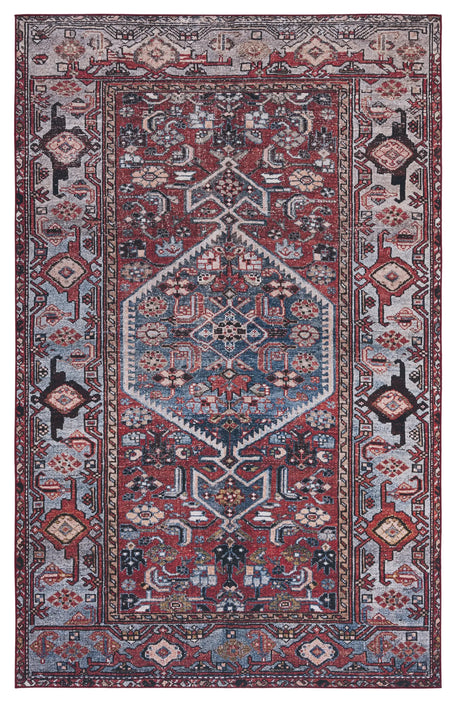 Safavieh Tucson 4'-0" x 6'-0" Rug in Rust / Blue
