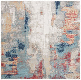 Safavieh Jasper 100 6'-7" x 6'-7" Rug in Grey / Red