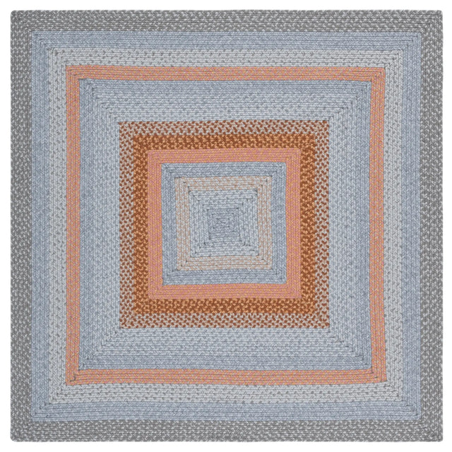 Safavieh Braided 5'-0" x 5'-0" Rug in Grey / Rust