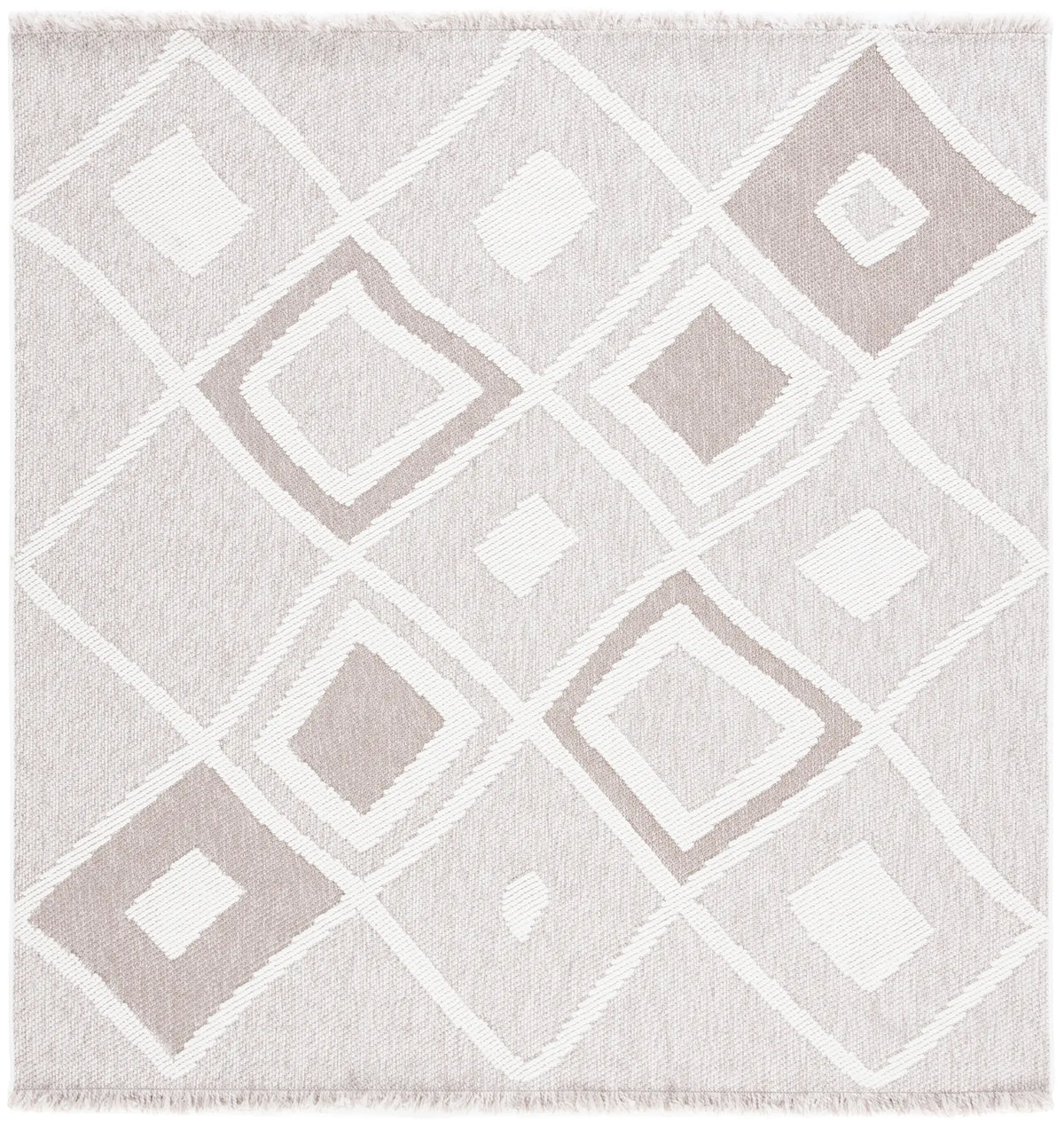 Safavieh Lotus 6'-7" x 6'-7" Rug in Beige / Ivory