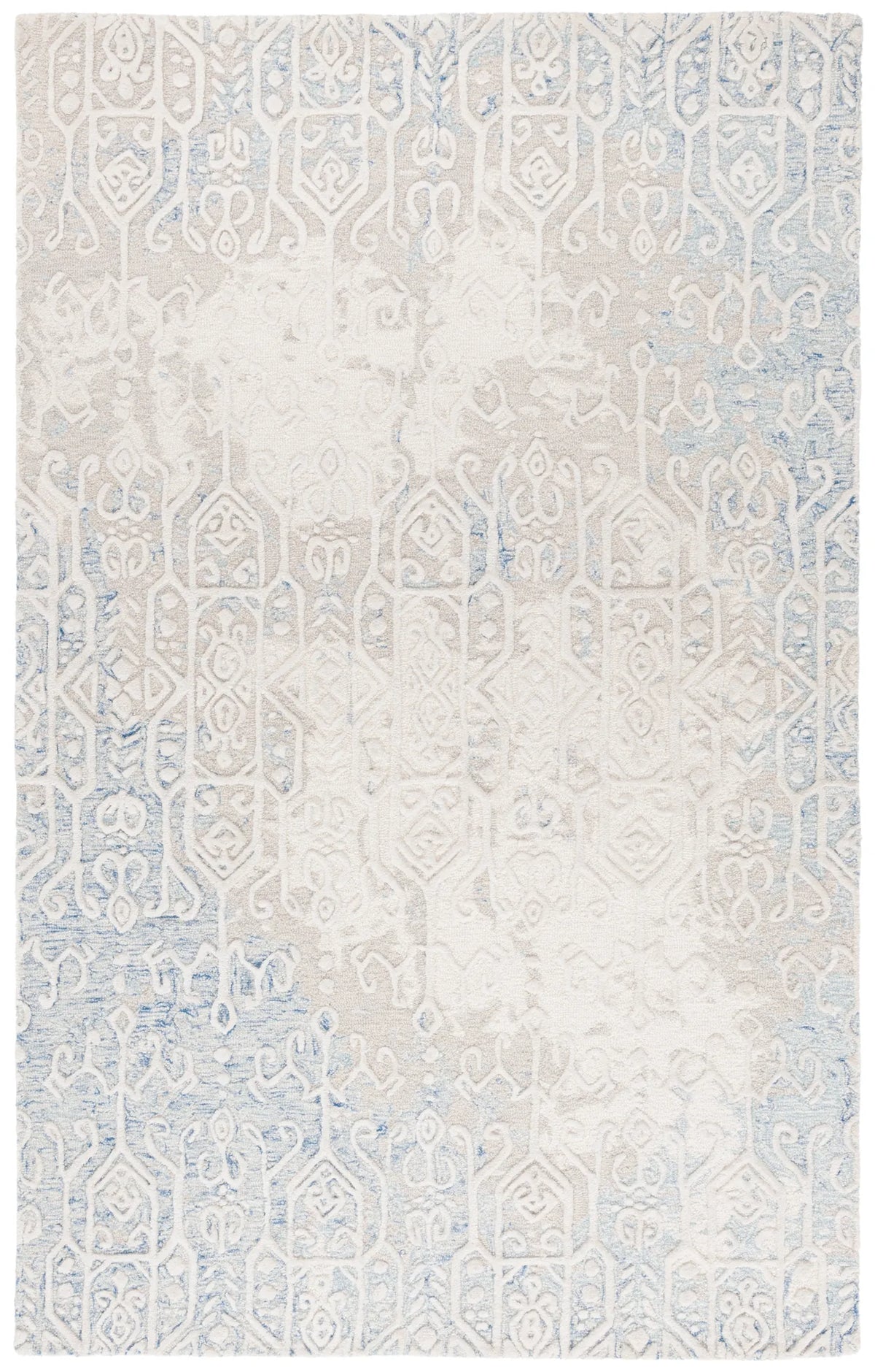 Safavieh Ebony 4'-0" x 6'-0" Rug in Blue / Ivory
