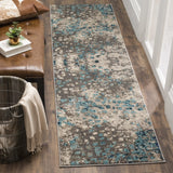 Safavieh Monaco 2'-2" x 10'-0" Rug in Grey / Light Blue