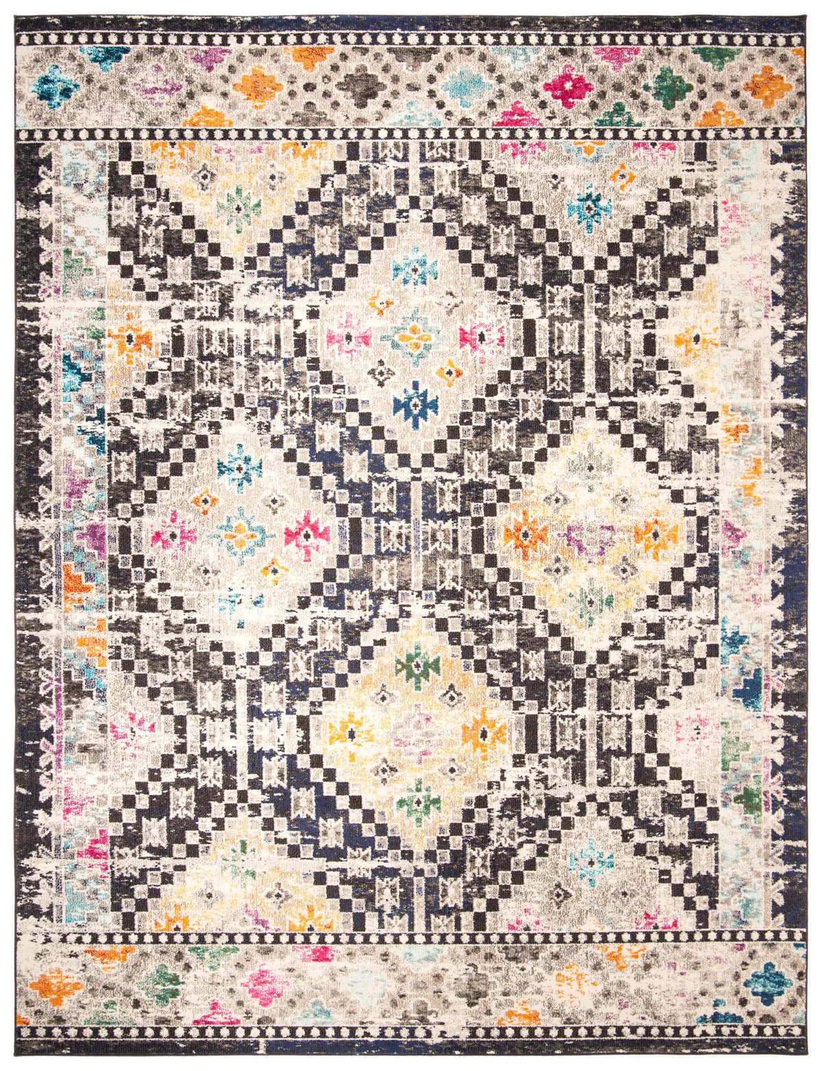 Safavieh Madison 10'-0" x 14'-0" Rug in Black / Yellow