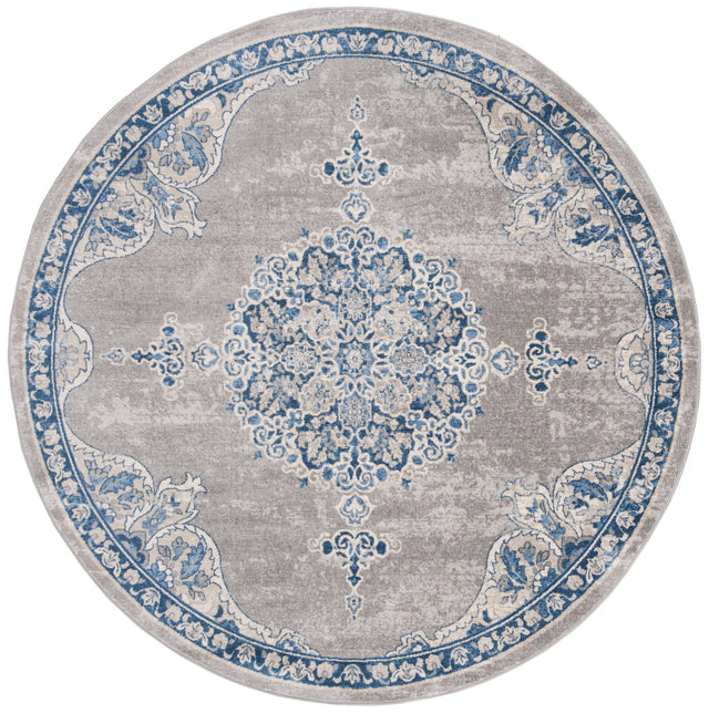 Safavieh Brentwood 5'-0" x 5'-0" Rug in Light Grey / Blue